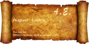 Augner Endre névjegykártya
